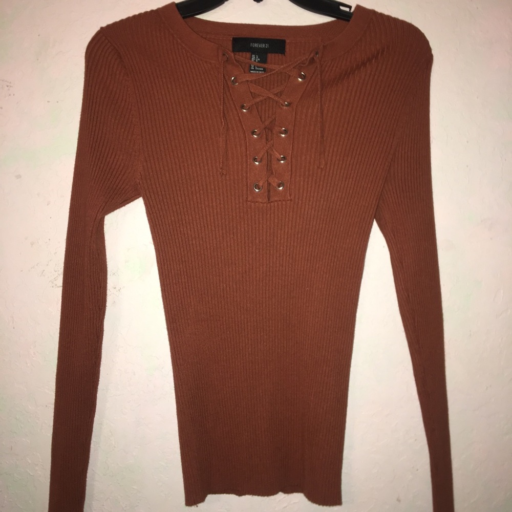 V-Neck Tie up Forever 21 Sweater